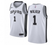 Men's Nike San Antonio Spurs #1 Lonnie Walker Authentic White NBA Jersey - Association Edition