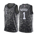 Men's Nike San Antonio Spurs #1 Lonnie Walker Swingman Camo NBA Jersey - City Edition