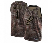 Men's Nike San Antonio Spurs #1 Lonnie Walker Swingman Camo Realtree Collection NBA Jersey