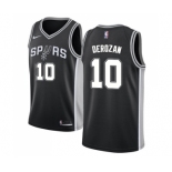 Men's Nike San Antonio Spurs #10 DeMar DeRozan Swingman Black NBA Jersey - Icon Edition