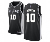 Men's Nike San Antonio Spurs #10 DeMar DeRozan Swingman Black NBA Jersey - Icon Edition