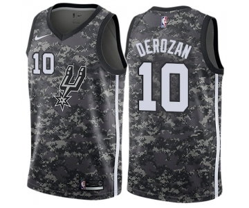 Men's Nike San Antonio Spurs #10 DeMar DeRozan Swingman Camo NBA Jersey - City Edition