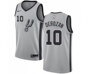 Men's Nike San Antonio Spurs #10 DeMar DeRozan Swingman Silver NBA Jersey Statement Edition