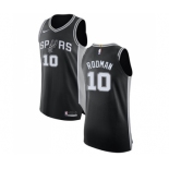 Men's Nike San Antonio Spurs #10 Dennis Rodman Authentic Black Road NBA Jersey - Icon Edition