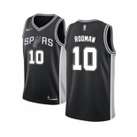 Men's Nike San Antonio Spurs #10 Dennis Rodman Swingman Black Road NBA Jersey - Icon Edition