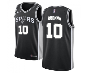 Men's Nike San Antonio Spurs #10 Dennis Rodman Swingman Black Road NBA Jersey - Icon Edition