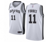 Men's Nike San Antonio Spurs #11 Bryn Forbes Authentic White NBA Jersey - Association Edition