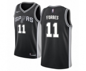 Men's Nike San Antonio Spurs #11 Bryn Forbes Swingman Black NBA Jersey - Icon Edition