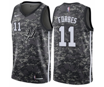 Men's Nike San Antonio Spurs #11 Bryn Forbes Swingman Camo NBA Jersey - City Edition