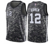 Men's Nike San Antonio Spurs #12 Bruce Bowen Authentic Camo NBA Jersey - City Edition