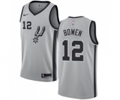 Men's Nike San Antonio Spurs #12 Bruce Bowen Swingman Silver Alternate NBA Jersey Statement Edition