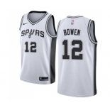 Men's Nike San Antonio Spurs #12 Bruce Bowen Swingman White Home NBA Jersey - Association Edition