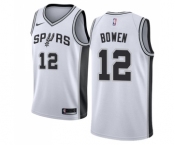 Men's Nike San Antonio Spurs #12 Bruce Bowen Swingman White Home NBA Jersey - Association Edition