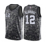 Men's Nike San Antonio Spurs #12 LaMarcus Aldridge Swingman Camo NBA Jersey - City Edition