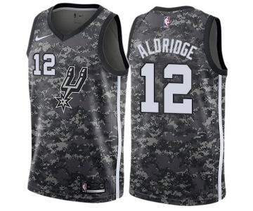 Men's Nike San Antonio Spurs #12 LaMarcus Aldridge Swingman Camo NBA Jersey - City Edition