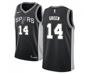 Men's Nike San Antonio Spurs #14 Danny Green Swingman Black Road NBA Jersey - Icon Edition