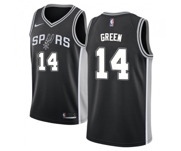 Men's Nike San Antonio Spurs #14 Danny Green Swingman Black Road NBA Jersey - Icon Edition