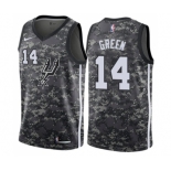 Men's Nike San Antonio Spurs #14 Danny Green Swingman Camo NBA Jersey - City Edition