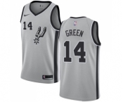 Men's Nike San Antonio Spurs #14 Danny Green Swingman Silver Alternate NBA Jersey Statement Edition