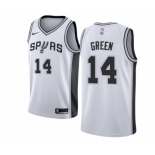 Men's Nike San Antonio Spurs #14 Danny Green Swingman White Home NBA Jersey - Association Edition