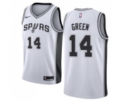 Men's Nike San Antonio Spurs #14 Danny Green Swingman White Home NBA Jersey - Association Edition