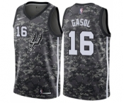 Men's Nike San Antonio Spurs #16 Pau Gasol Swingman Camo NBA Jersey - City Edition