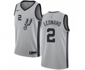 Men's Nike San Antonio Spurs #2 Kawhi Leonard Swingman Silver Alternate NBA Jersey Statement Edition