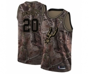 Men's Nike San Antonio Spurs #20 Manu Ginobili Swingman Camo Realtree Collection NBA Jersey