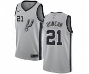 Men's Nike San Antonio Spurs #21 Tim Duncan Swingman Silver Alternate NBA Jersey Statement Edition