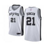 Men's Nike San Antonio Spurs #21 Tim Duncan Swingman White Home NBA Jersey - Association Edition