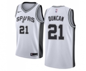 Men's Nike San Antonio Spurs #21 Tim Duncan Swingman White Home NBA Jersey - Association Edition