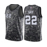 Men's Nike San Antonio Spurs #22 Rudy Gay Authentic Camo NBA Jersey - City Edition