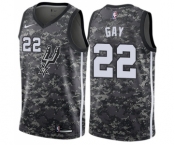 Men's Nike San Antonio Spurs #22 Rudy Gay Authentic Camo NBA Jersey - City Edition