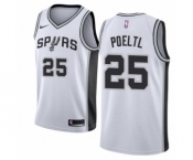 Men's Nike San Antonio Spurs #25 Jakob Poeltl Authentic White NBA Jersey - Association Edition