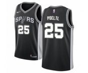 Men's Nike San Antonio Spurs #25 Jakob Poeltl Swingman Black NBA Jersey - Icon Edition