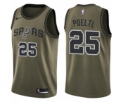 Men's Nike San Antonio Spurs #25 Jakob Poeltl Swingman Green Salute to Service NBA Jersey