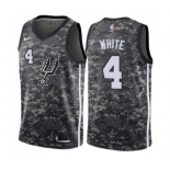 Men's Nike San Antonio Spurs #4 Derrick White Authentic Camo NBA Jersey - City Edition