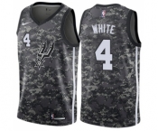 Men's Nike San Antonio Spurs #4 Derrick White Authentic Camo NBA Jersey - City Edition