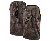 Men's Nike San Antonio Spurs #4 Derrick White Swingman Camo Realtree Collection NBA Jersey