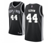 Men's Nike San Antonio Spurs #44 George Gervin Swingman Black Road NBA Jersey - Icon Edition