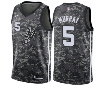 Men's Nike San Antonio Spurs #5 Dejounte Murray Swingman Camo NBA Jersey - City Edition