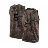 Men's Nike San Antonio Spurs #5 Dejounte Murray Swingman Camo Realtree Collection NBA Jersey