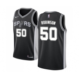 Men's Nike San Antonio Spurs #50 David Robinson Swingman Black Road NBA Jersey - Icon Edition