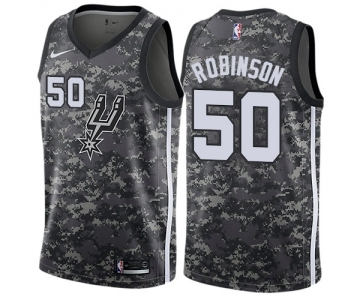 Men's Nike San Antonio Spurs #50 David Robinson Swingman Camo NBA Jersey - City Edition