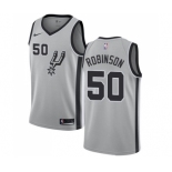 Men's Nike San Antonio Spurs #50 David Robinson Swingman Silver Alternate NBA Jersey Statement Edition