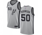 Men's Nike San Antonio Spurs #50 David Robinson Swingman Silver Alternate NBA Jersey Statement Edition