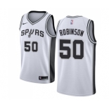 Men's Nike San Antonio Spurs #50 David Robinson Swingman White Home NBA Jersey - Association Edition