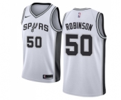 Men's Nike San Antonio Spurs #50 David Robinson Swingman White Home NBA Jersey - Association Edition