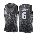 Men's Nike San Antonio Spurs #6 Sean Elliott Authentic Camo NBA Jersey - City Edition