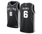 Men's Nike San Antonio Spurs #6 Sean Elliott Swingman Black Road NBA Jersey - Icon Edition